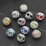 Mixed Color Silver Butterfly Rhinestone Heart Focal Beads For DIY Beadable Pens
