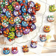 mixed halloween spooky pumpkin and clown face acrylic focal beads with bow decor for diy beadable pen handmade craft wholesale