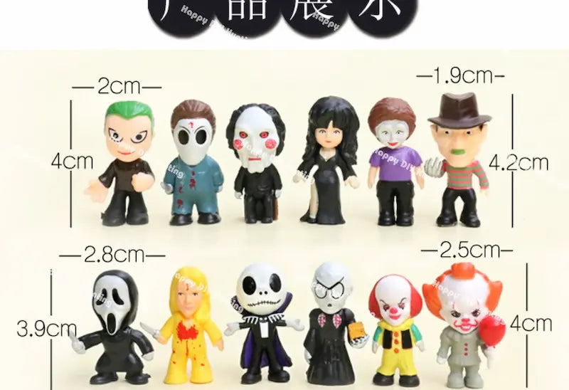 Multi-size Creepy Mini Doll Ornament for Beadable Pen DIY Decoration
