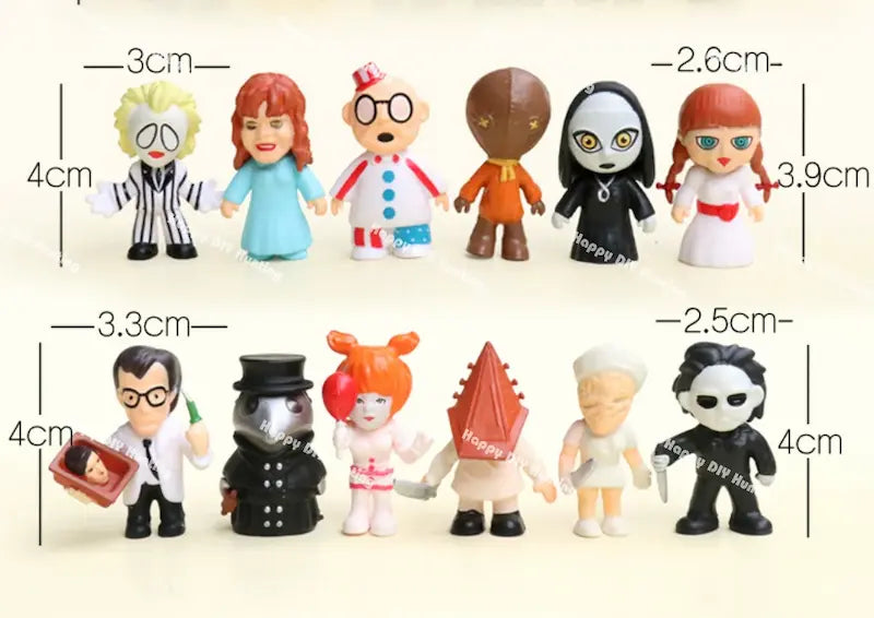 Multi-size Creepy Mini Doll Ornament for Beadable Pen DIY Decoration