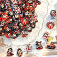 mixed vintage retro cartoon pin-up girl acrylic focal beads with heart and santa hat decor for diy beadable pen handmade craft wholesale