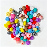 Mixed color round acrylic spacer beads including pearl and solid colors. Smooth, lightweight, and colorful, perfect for beadable pens, keychains, and handmade crafts.