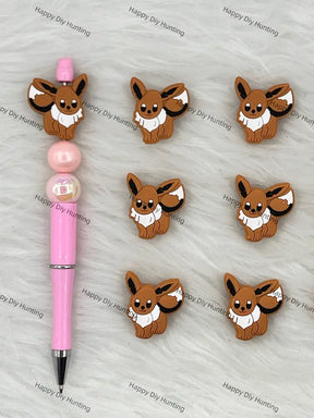 Handmade Beadable Pen with Monster Friends Silicone Beads