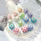 multi color bow decor round rhinestone beads large hole beads for diy beadable pen handmade craft wholesale