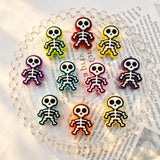 multi color mini skeleton shaped silicone focal beads for diy beadable pen handmade craft wholesale