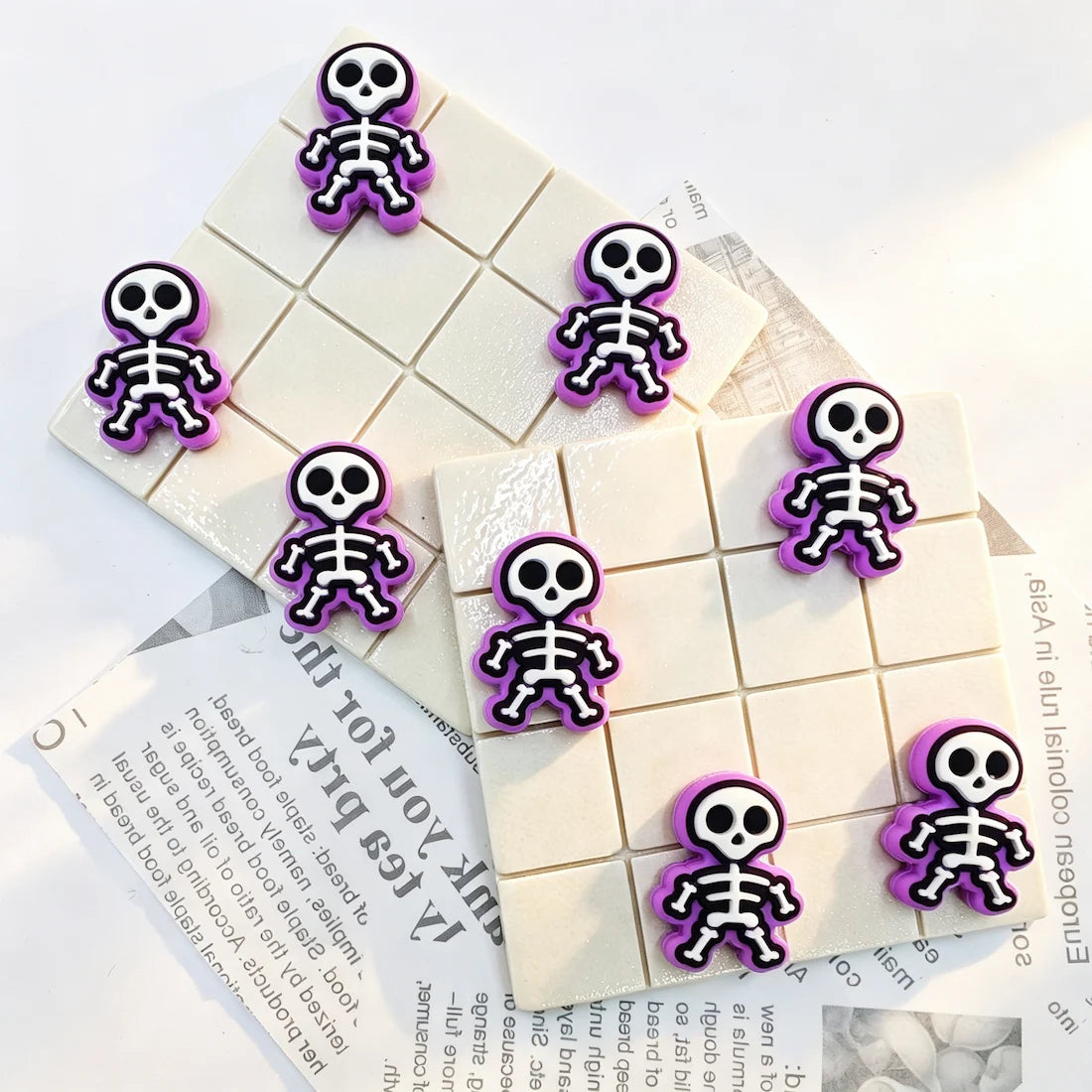 multi color mini skeleton shaped silicone focal beads for diy beadable pen handmade craft wholesale
