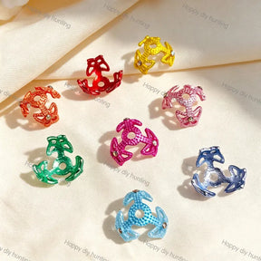Multi Color Spider Shape Bead Caps Spacer | Fits 20mm Beads, Premium DIY Jewelry Making Supplies