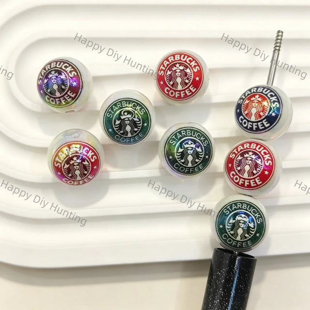Multi Color  Starbucks Acrylic Beads for DIY Beadable Pens & Jewelry