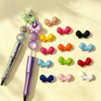 Multicolor 3D Bow Shape Acrylic Beads for DIY Beadable Pens & Jewelry