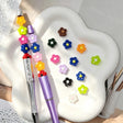 Multicolor Five‑Petal Flower Acrylic Beads for DIY Beadable Pens & Jewelry