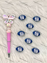 NY Giant Football Team Silicone Focal Beads