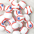 NY baseball team round shape focal Silicone Focal Beads Wholesale