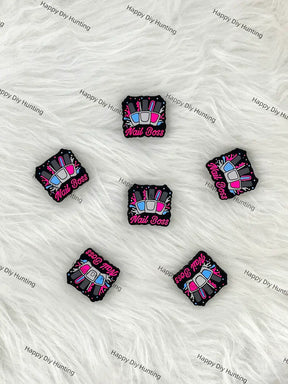 Nail Boss Beauty Slogan Silicone Focal Beads for Nail Tech Beadable Pen