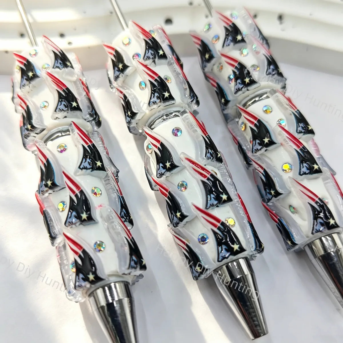 New England Patriots Beadable Pens Wholesale, Matches All Focal Beads & Pen Toppers