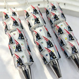 New England Patriots Beadable Pens Wholesale, Matches All Focal Beads & Pen Toppers