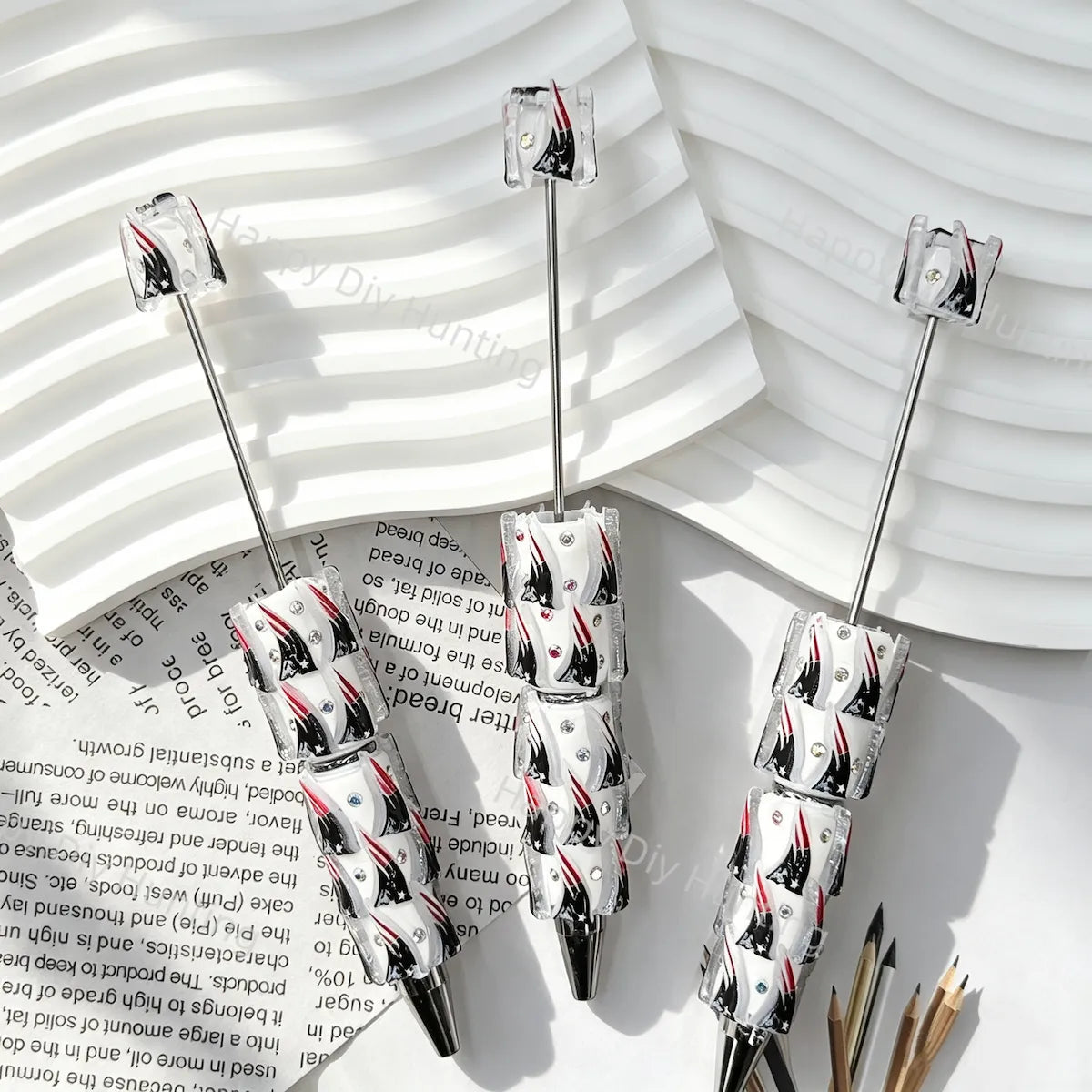 New England Patriots Beadable Pens Wholesale, Matches All Focal Beads & Pen Toppers1
