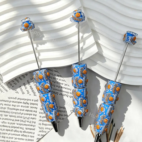 New York Knicks Basketball Team Beadable Pens Wholesale, Matches All Focal Beads & Pen Toppers1