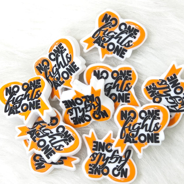 No one fights alone Silicone Focal Beads