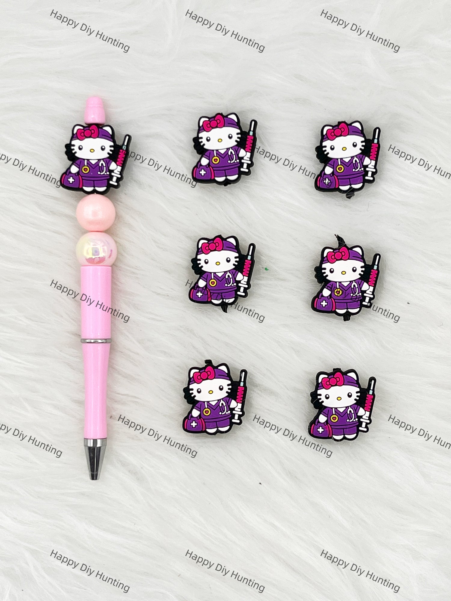 Nurse HK Cat  Silicone Focal Beads Wholesale, silicone focal beads for pens