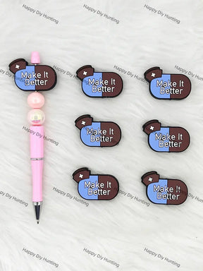 Handmade Beadable Pen with Make It Better Silicone Beads