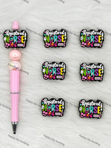 Handmade Beadable Pen with Registered Nurse Silicone Beads