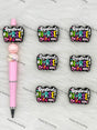 Handmade Beadable Pen with Registered Nurse Silicone Beads