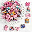 Acrylic focal beads featuring a nurse medical themed assorted mix print design. Lightweight, durable, and colorful, perfect for beadable pens, keychains, and handmade crafts.