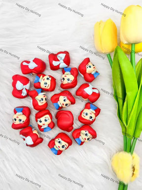Ariel Doorables PVC pen topper for DIY beadable pen craft & handmade stationery