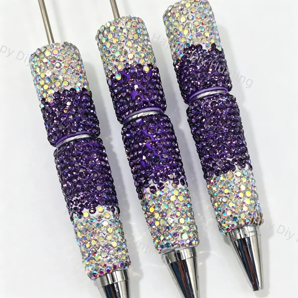 Ombre Rhinestone Beadable Pens Wholesale, Matches All Focal Beads & Pen Toppers