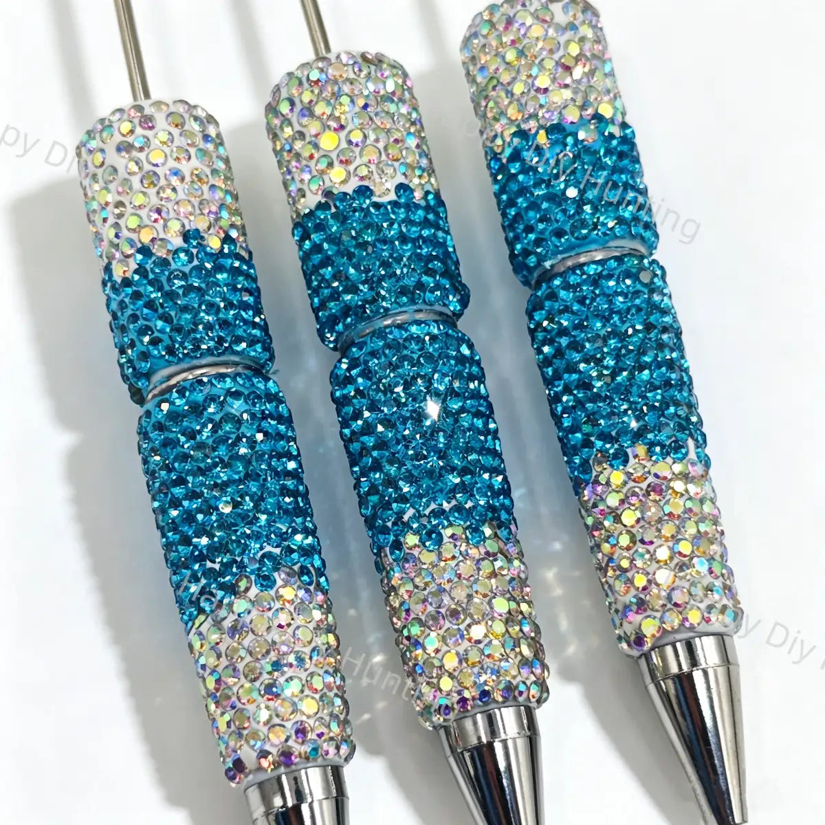 Ombre Rhinestone Beadable Pens Wholesale, Matches All Focal Beads & Pen Toppers