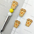 Orange Floral Coffee Cup CHANEL Print Silicone Focal Beads For DIY Beadable Pens