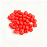 Orange red round acrylic spacer beads. Smooth, lightweight, and colorful, perfect for beadable pens, keychains, and handmade crafts