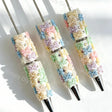 Pastel Bow Graphic Decor Beadable Pens Wholesale, Matches All Focal Beads & Pen Toppers