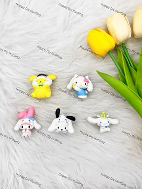 Pastel Hooded Round Face Character Pen Topper for Cute Stationery & Beadable Pen Craft Decor