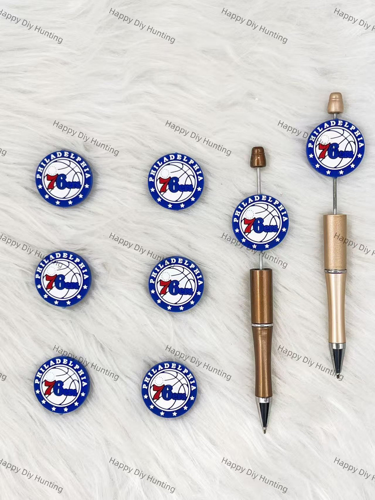 Philadelphia 76ers Silicone Focal Beads Wholesale, silicone focal beads for pens