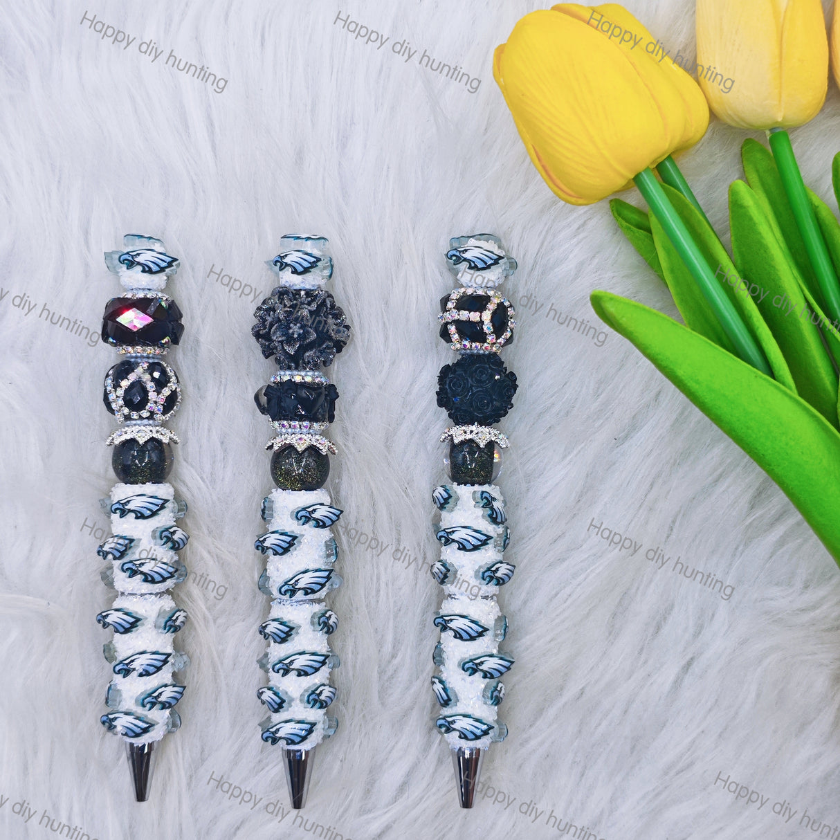 Philadelphia Eagles DIY Beadable Pens Wholesale, Beadable Pens Supplies2