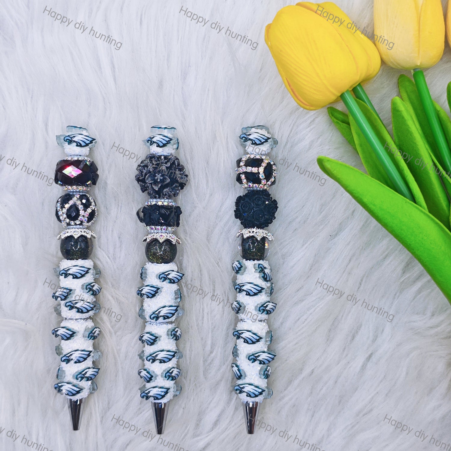 Philadelphia Eagles DIY Beadable Pens Wholesale, Beadable Pens Supplies2
