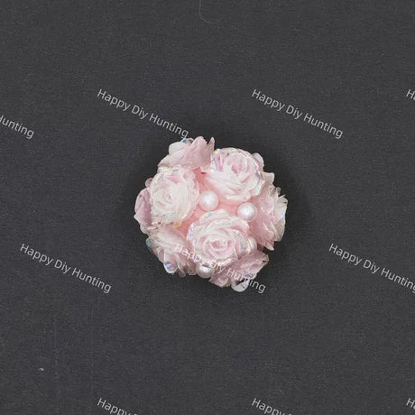 Pink 20mm 3D acrylic pearl rose flower beads for beadable pen jewelry making