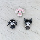 Pink And Black Kuku Pen Topper(No Hole)