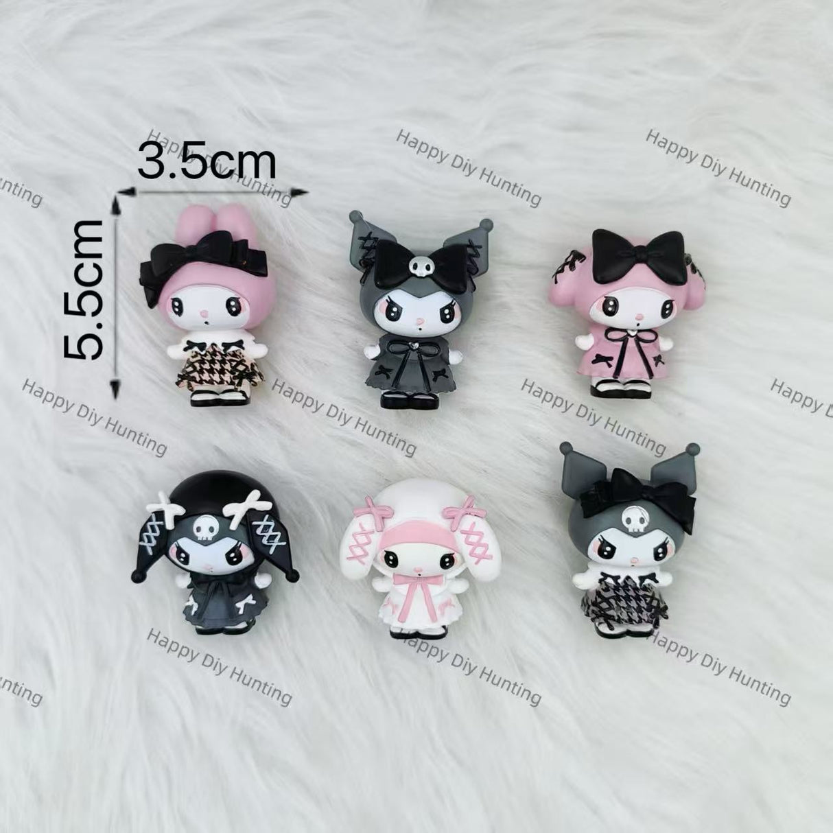 Pink And Black Kuromi Pen Topper