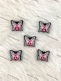 Pink Butterfly Silicone Focal Beads for DIY Beadable Pen Making
