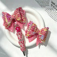Pink CHANEL Bow Heart Graphic Decor Bow Beads For DIY Beadable Pens