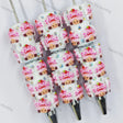 pink sweet cake cartoon figure rhinestone accent beadable pens for diy silicone focal bead craft wholesale
