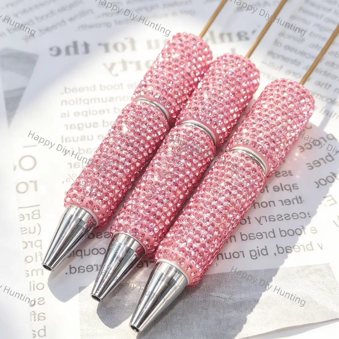 Rhinestone Mouse Head Beadable Pens Wholesale, Matches All Focal Beads & Pen Toppers