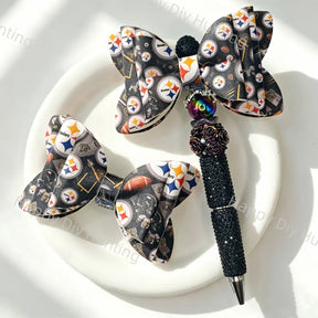 Pittsburgh Steelers Bow Beads for DIY Beadable Pens