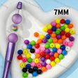 plain solid round acrylic beads multi‑color smooth surface for beadable pen straw charm diy craft wholesale