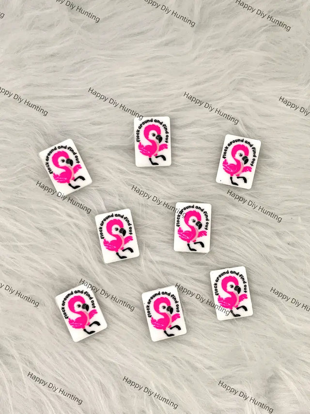 Playful Bird Themed Slogan Silicone Focal Beads for Nature Quote Beadable Pen