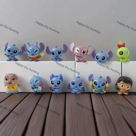 PVC Playful Blue Alien Figurine Pen Top for Handmade Craft Decoration