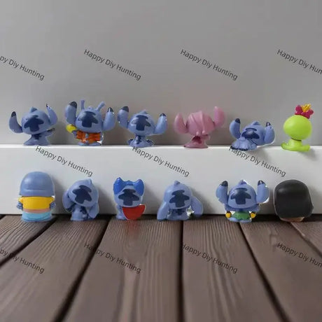 PVC Playful Blue Alien Figurine Pen Top for Handmade Craft Decoration