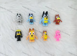 Playful Colorful Dog Figurine Pen Topper for Stationery & Beadable Pen Decor